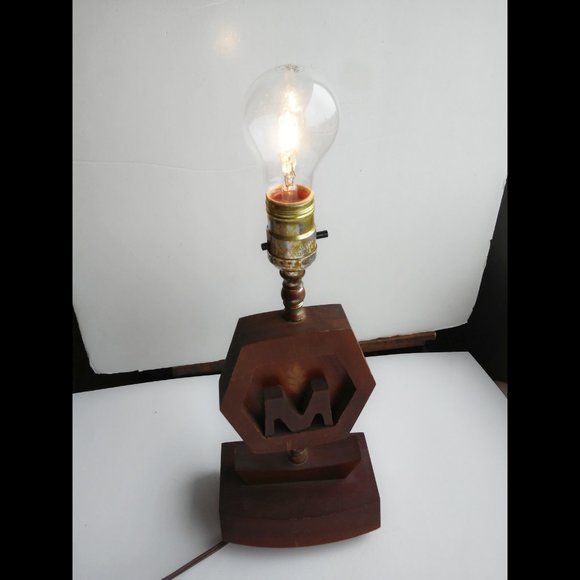 Vintage Mid Century Wooden Molson Beer Logo Bar Lamp - ULTRA RARE - Picture 2 of 14